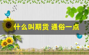 什么叫期货 通俗一点(什么叫期货呢)_https://www.dongshengweixin.com_科创板_第1张